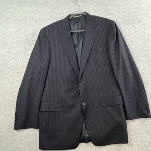 CANALI‎ Jacket Mens 54L Navy Blue Pinstripe Classic Suit Blazer Wool Italy